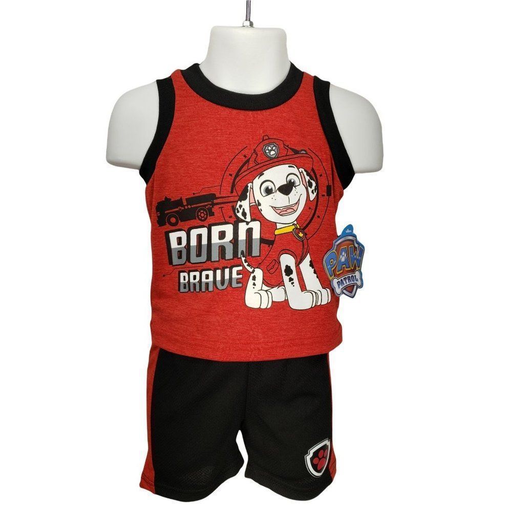 Nickelodeon Paw Patrol Marshall Born Brave 12 Months athletic tank‎ top shorts